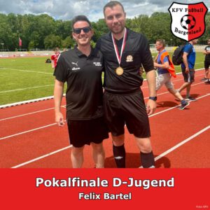 Felix Bartel vom FC RSK Freyburg leitete das Endspiel der D-Jugend.