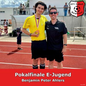 Im Pokalfinale der E-Junioren amtierte Benjamin Peter Ahlers vom SV Grün-Weiß Langendorf.