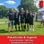 Erfahrung trifft auf Förderkader: Falk Iser mit seinen Assistenten Silvio Schaller und Sebastian Kriese